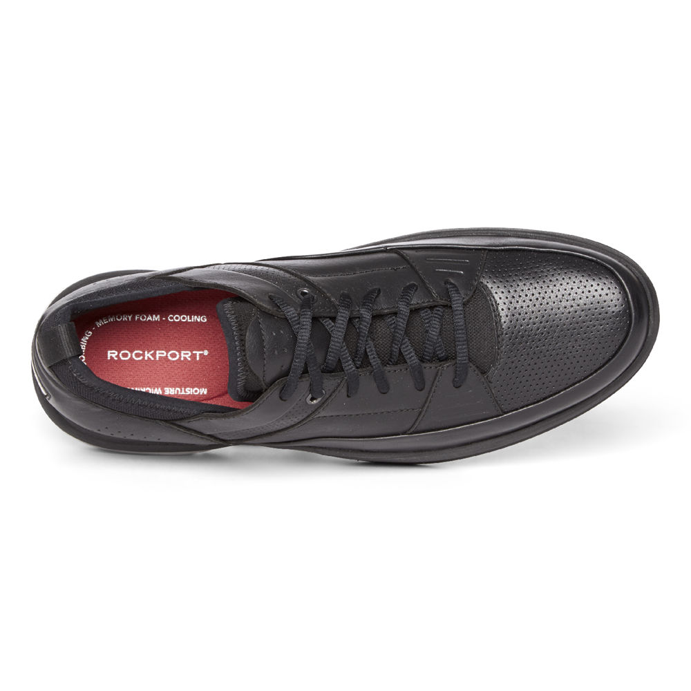 Zapatillas Rockport Hombre Mexico - Howe Street Lace Up Negros - HFRMG0327